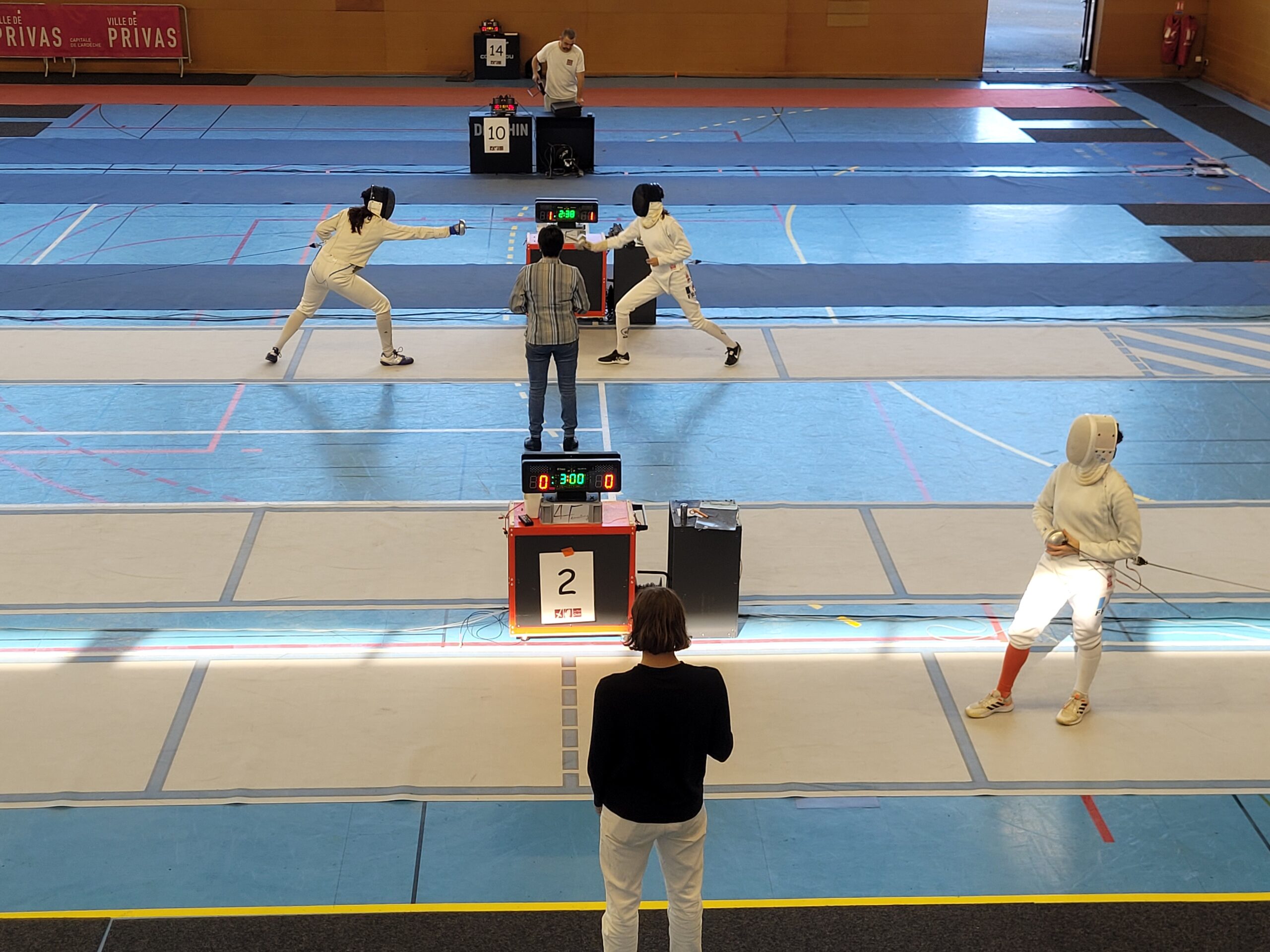 Ann-Charlotte en piste lors de la compétition à Privas